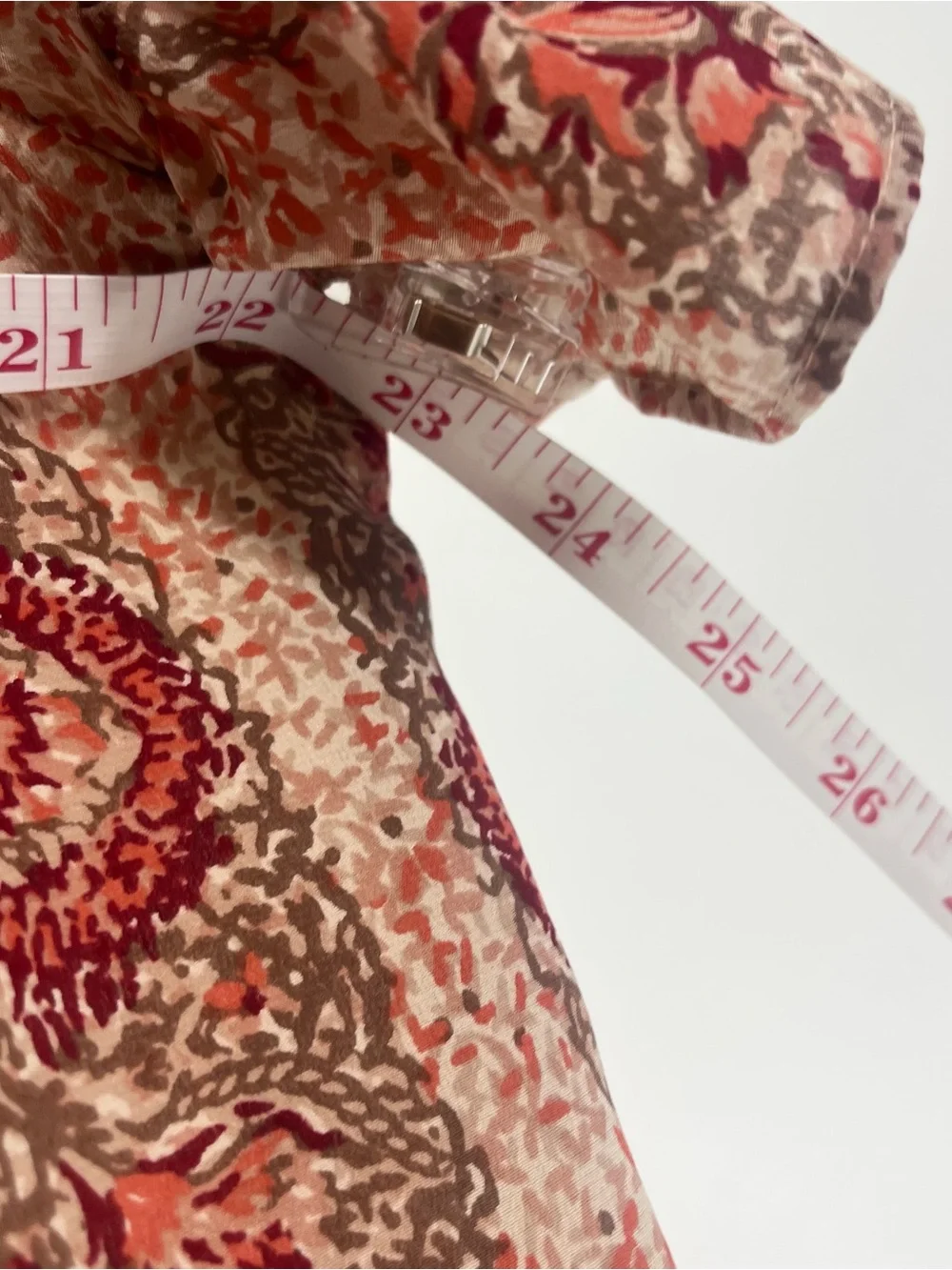 Madewell Red and Cream Paisley Off-Shoulder Blouse
